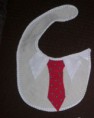 babero pequeño corbata roja