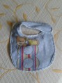babero pequeño oso azul