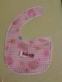 babero pequeño elefante rosa lazo